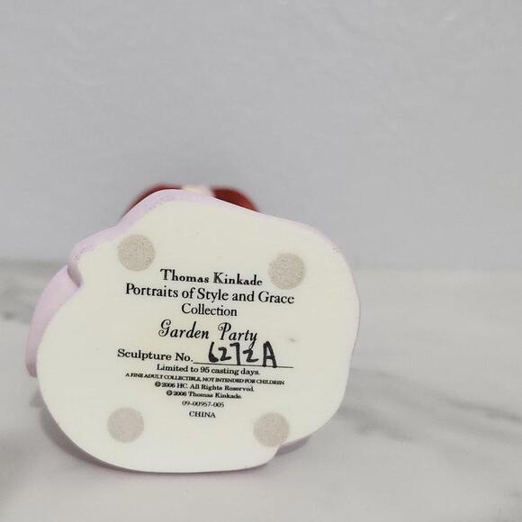 2/$50 Thomas Kinkade Garden Party Figurine 2008 #6272A Hamilton Collection - Picture 6 of 9